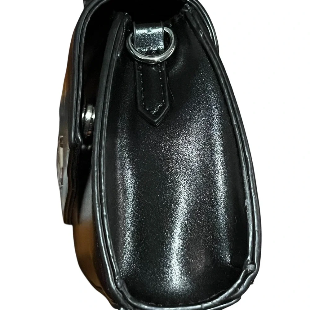 CXL by Christian Lacroix Laine Matte Patent Crossbody Bag Black New NWT
